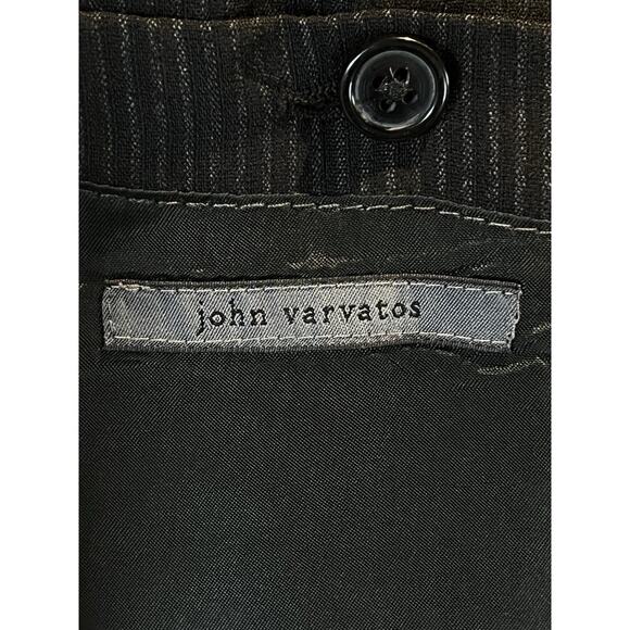 John Varvatos Italy 42R Gray Micro-Stripe Blazer Sport Coat 3/2 Roll Virgin Wool - Picture 15 of 15